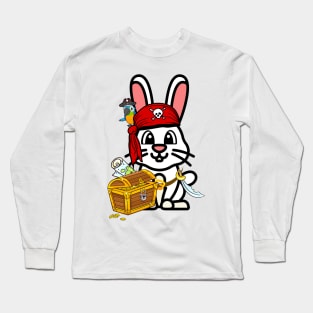 Cute bunny is a pirate Long Sleeve T-Shirt